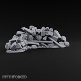 Snow Topped Stone and Timber Rubble Pile D — Standard