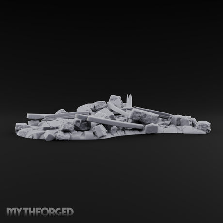 Snow Topped Stone and Timber Rubble Pile E — Standard