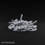 Snow Topped Stone and Timber Rubble Pile F — Standard