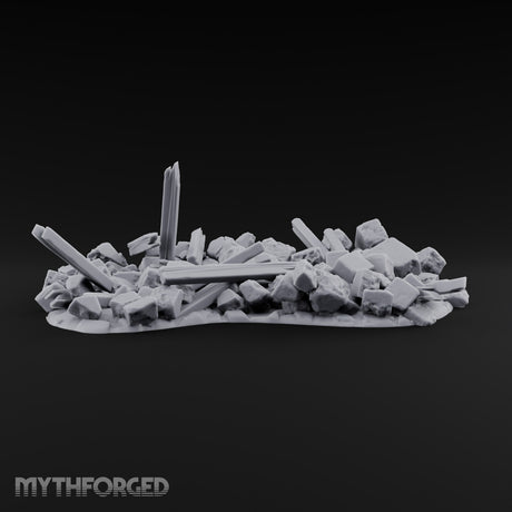 Snow Topped Stone and Timber Rubble Pile F — Standard