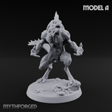 Arms Splayed Howling Deep One Brutes Miniature for Dungeons and Dragons, Pathfinder or other TTRPGs