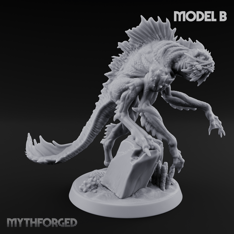 Arms Splayed Howling Deep One Brutes B Miniature for Dungeons and Dragons, Pathfinder or other TTRPGs