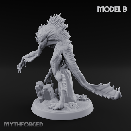 Arms Splayed Howling Deep One Brutes B Miniature for Dungeons and Dragons, Pathfinder or other TTRPGs