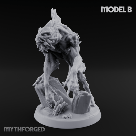 Arms Splayed Howling Deep One Brutes B Miniature for Dungeons and Dragons, Pathfinder or other TTRPGs