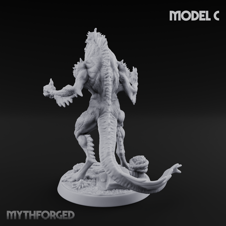 Arms Splayed Howling Deep One Brutes C Miniature for Dungeons and Dragons, Pathfinder or other TTRPGs