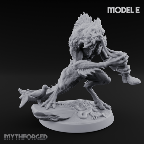 Arms Splayed Howling Deep One Brutes E Miniature for Dungeons and Dragons, Pathfinder or other TTRPGs
