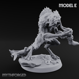 Arms Splayed Howling Deep One Brutes Miniature for Dungeons and Dragons, Pathfinder or other TTRPGs