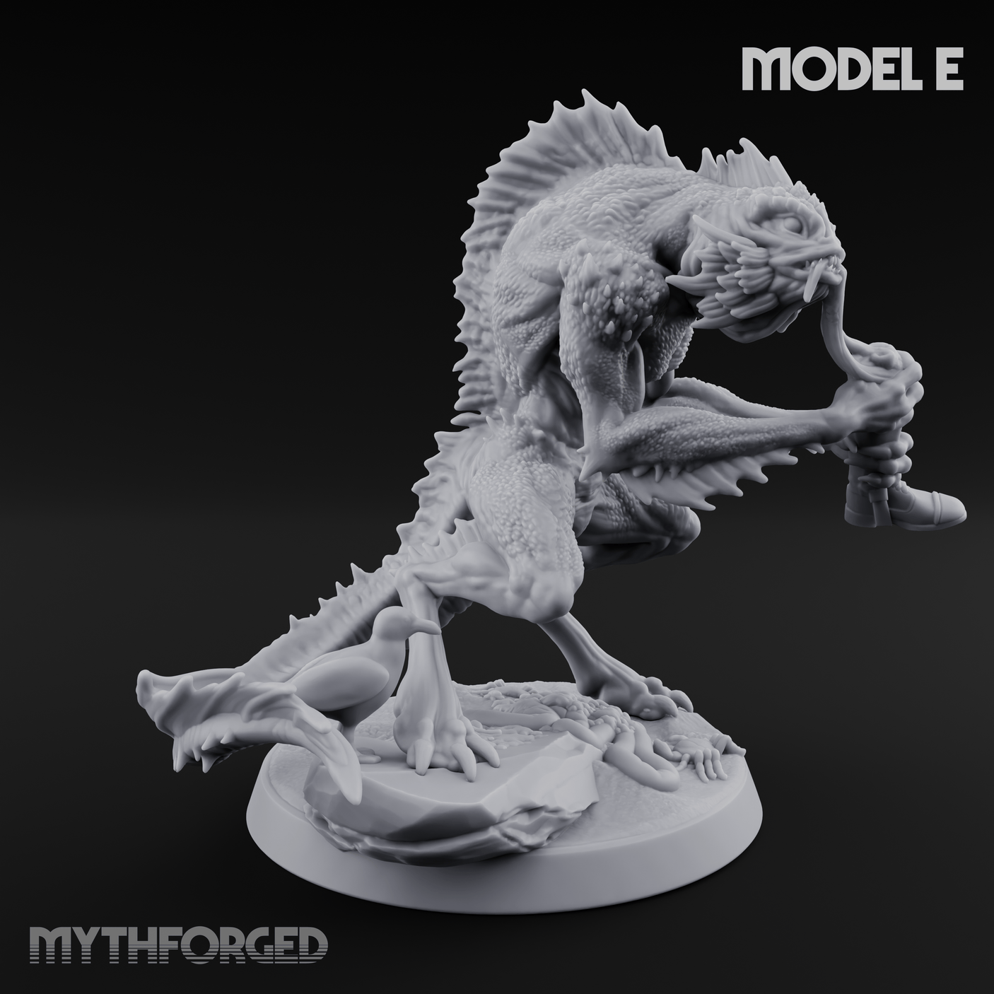 Arms Splayed Howling Deep One Brutes Miniature for Dungeons and Dragons, Pathfinder or other TTRPGs