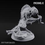 Arms Splayed Howling Deep One Brutes Miniature for Dungeons and Dragons, Pathfinder or other TTRPGs