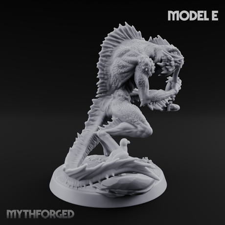 Arms Splayed Howling Deep One Brutes E Miniature for Dungeons and Dragons, Pathfinder or other TTRPGs