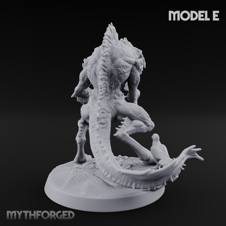 Arms Splayed Howling Deep One Brutes E Miniature for Dungeons and Dragons, Pathfinder or other TTRPGs