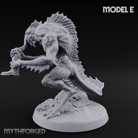 Arms Splayed Howling Deep One Brutes E Miniature for Dungeons and Dragons, Pathfinder or other TTRPGs