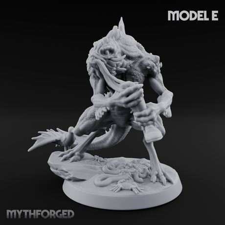 Arms Splayed Howling Deep One Brutes E Miniature for Dungeons and Dragons, Pathfinder or other TTRPGs