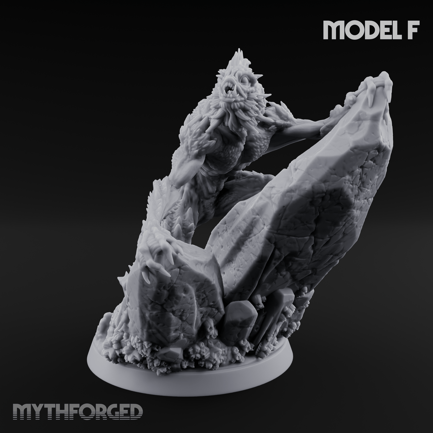 Arms Splayed Howling Deep One Brutes Miniature for Dungeons and Dragons, Pathfinder or other TTRPGs