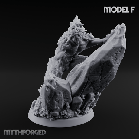 Arms Splayed Howling Deep One Brutes Miniature for Dungeons and Dragons, Pathfinder or other TTRPGs
