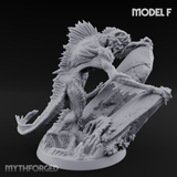 Arms Splayed Howling Deep One Brutes F Miniature for Dungeons and Dragons, Pathfinder or other TTRPGs
