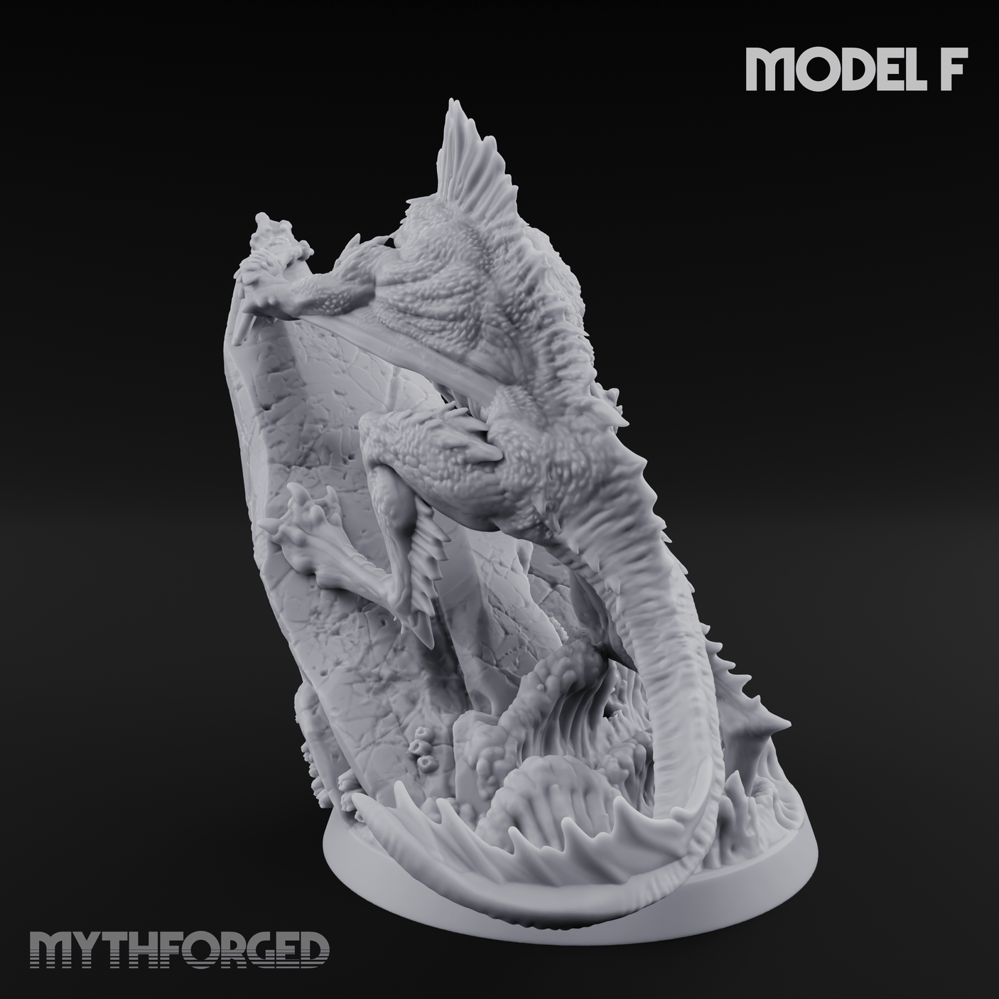 Arms Splayed Howling Deep One Brutes F Miniature for Dungeons and Dragons, Pathfinder or other TTRPGs