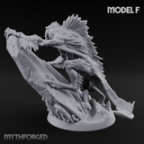 Arms Splayed Howling Deep One Brutes F Miniature for Dungeons and Dragons, Pathfinder or other TTRPGs