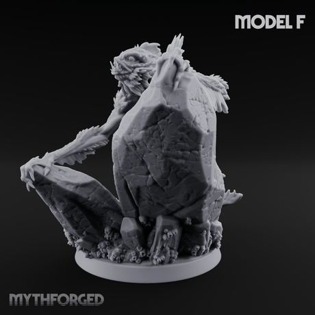Arms Splayed Howling Deep One Brutes F Miniature for Dungeons and Dragons, Pathfinder or other TTRPGs