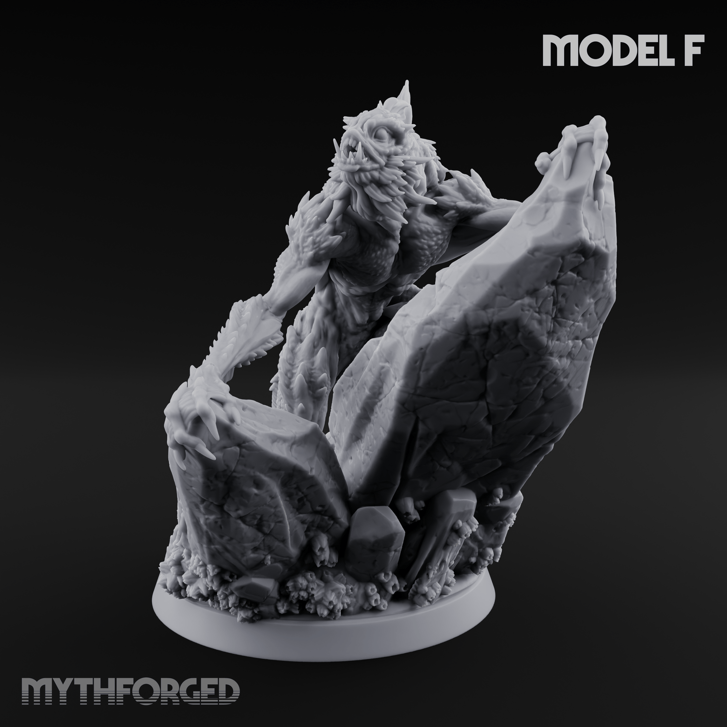 Arms Splayed Howling Deep One Brutes F Miniature for Dungeons and Dragons, Pathfinder or other TTRPGs