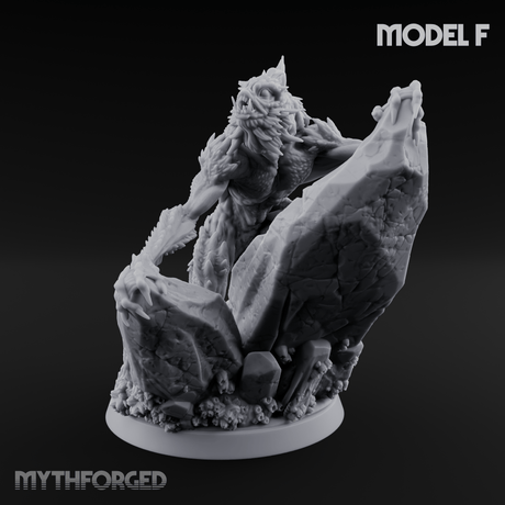 Arms Splayed Howling Deep One Brutes F Miniature for Dungeons and Dragons, Pathfinder or other TTRPGs