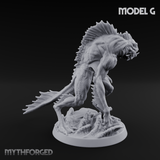 Arms Splayed Howling Deep One Brutes Miniature for Dungeons and Dragons, Pathfinder or other TTRPGs