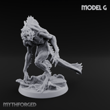Arms Splayed Howling Deep One Brutes G Miniature for Dungeons and Dragons, Pathfinder or other TTRPGs