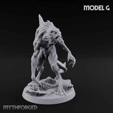Arms Splayed Howling Deep One Brutes G Miniature for Dungeons and Dragons, Pathfinder or other TTRPGs