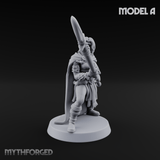 Spear Warden Elf Warriors Miniature for Dungeons and Dragons, Pathfinder or other TTRPGs