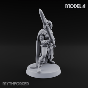 Spear Warden Elf Warriors A Miniature for Dungeons and Dragons, Pathfinder or other TTRPGs