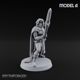 Spear Warden Elf Warriors Miniature for Dungeons and Dragons, Pathfinder or other TTRPGs