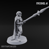 Spear Warden Elf Warriors Miniature for Dungeons and Dragons, Pathfinder or other TTRPGs