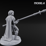 Spear Warden Elf Warriors A Miniature for Dungeons and Dragons, Pathfinder or other TTRPGs