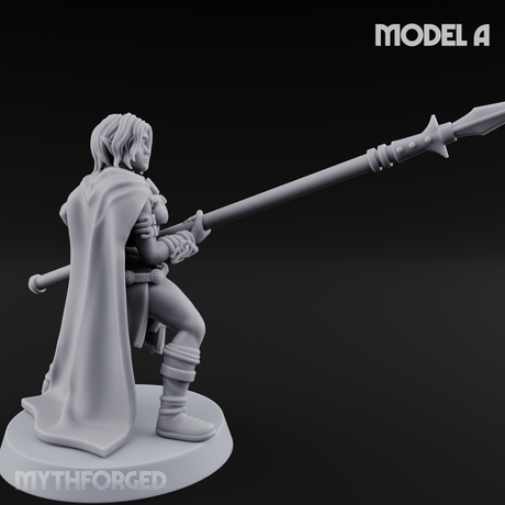 Spear Warden Elf Warriors A Miniature for Dungeons and Dragons, Pathfinder or other TTRPGs