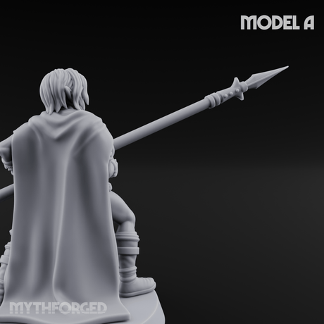 Spear Warden Elf Warriors A Miniature for Dungeons and Dragons, Pathfinder or other TTRPGs