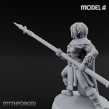 Spear Warden Elf Warriors A Miniature for Dungeons and Dragons, Pathfinder or other TTRPGs