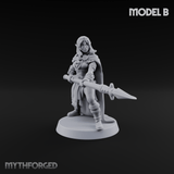 Spear Warden Elf Warriors Miniature for Dungeons and Dragons, Pathfinder or other TTRPGs