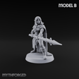 Spear Warden Elf Warriors B Miniature for Dungeons and Dragons, Pathfinder or other TTRPGs