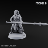 Spear Warden Elf Warriors Miniature for Dungeons and Dragons, Pathfinder or other TTRPGs