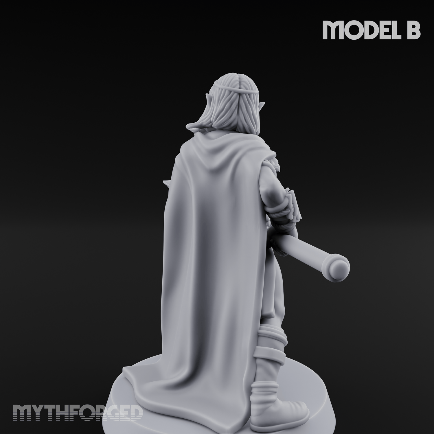 Spear Warden Elf Warriors B Miniature for Dungeons and Dragons, Pathfinder or other TTRPGs