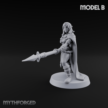 Spear Warden Elf Warriors B Miniature for Dungeons and Dragons, Pathfinder or other TTRPGs