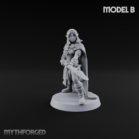 Spear Warden Elf Warriors B Miniature for Dungeons and Dragons, Pathfinder or other TTRPGs