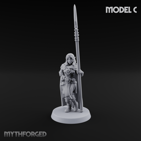 Spear Warden Elf Warriors C Miniature for Dungeons and Dragons, Pathfinder or other TTRPGs