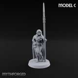 Spear Warden Elf Warriors Miniature for Dungeons and Dragons, Pathfinder or other TTRPGs
