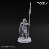 Spear Warden Elf Warriors Miniature for Dungeons and Dragons, Pathfinder or other TTRPGs