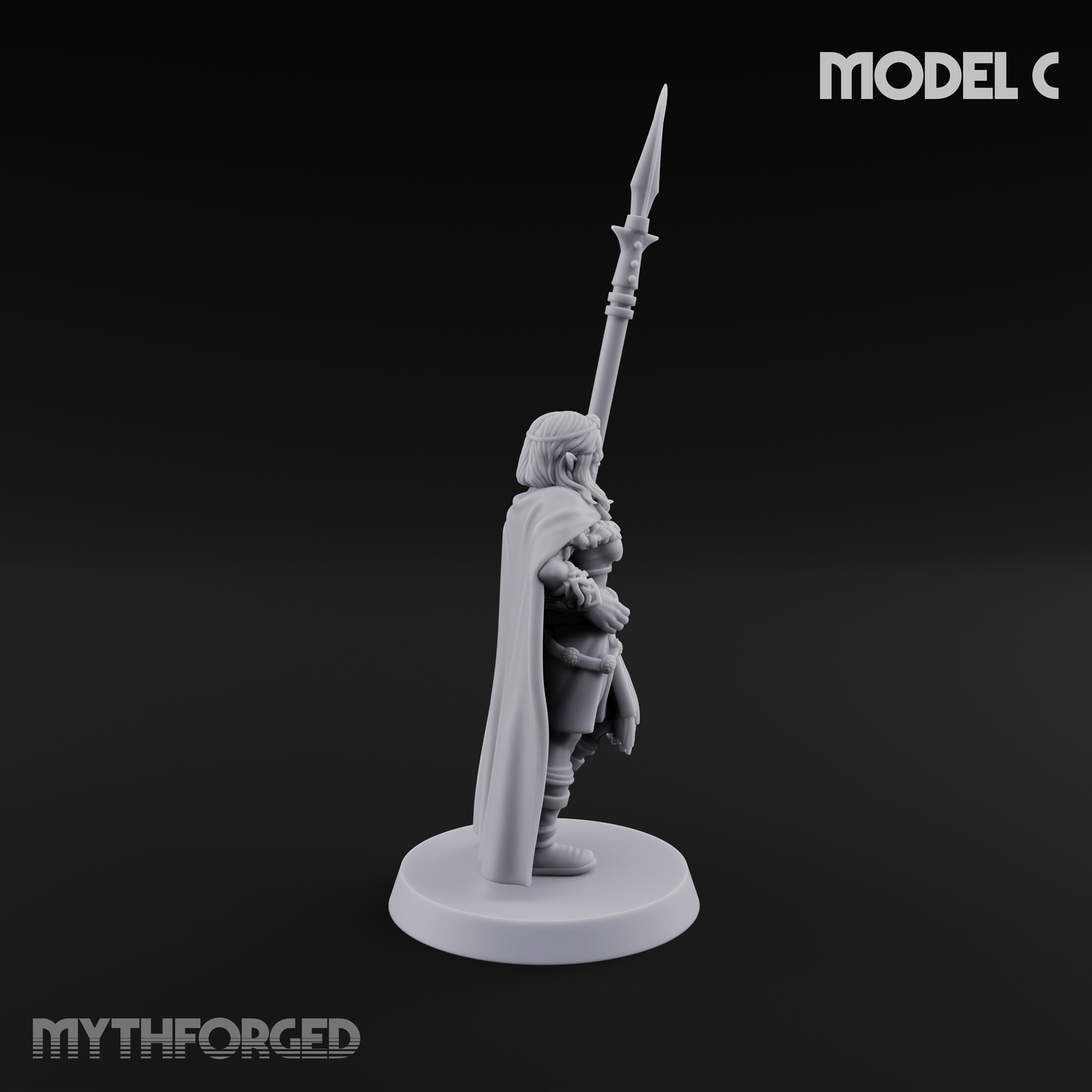 Spear Warden Elf Warriors C Miniature for Dungeons and Dragons, Pathfinder or other TTRPGs