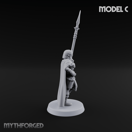 Spear Warden Elf Warriors C Miniature for Dungeons and Dragons, Pathfinder or other TTRPGs