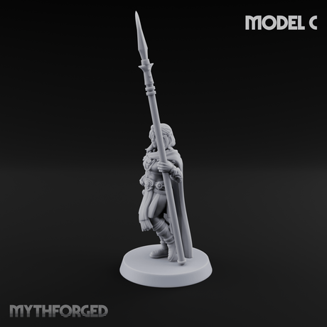 Spear Warden Elf Warriors C Miniature for Dungeons and Dragons, Pathfinder or other TTRPGs