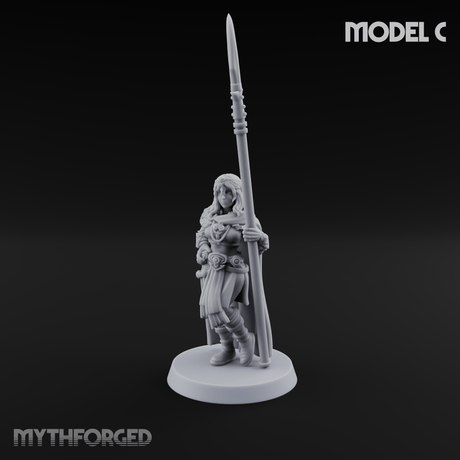Spear Warden Elf Warriors C Miniature for Dungeons and Dragons, Pathfinder or other TTRPGs