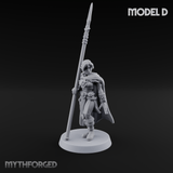 Spear Warden Elf Warriors Miniature for Dungeons and Dragons, Pathfinder or other TTRPGs